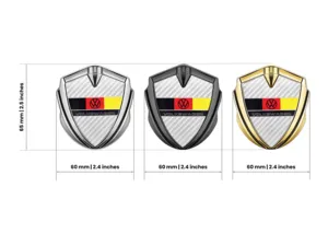 VW Emblem Silicon Badge Racing Look Glossy Finish